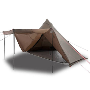 vidaXL Family Tent Tipi 6-Person Brown Waterproof