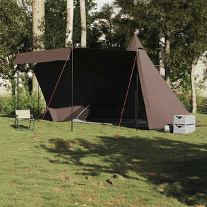 vidaXL Family Tent Tipi 6-Person Brown Waterproof