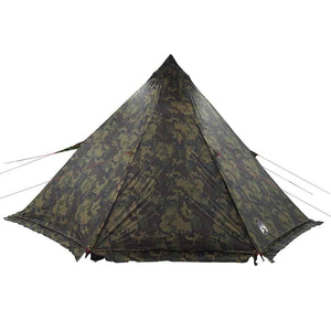 vidaXL Family Tent Tipi 6-Person Camouflage Waterproof