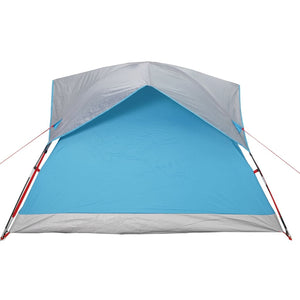 vidaXL Camping Tent Cabin 4-Person Blue Waterproof