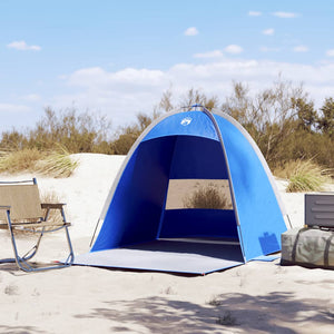 vidaXL Beach Tent 3-Person Azure Blue Waterproof