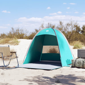 vidaXL Beach Tent 3-Person Sea Green Waterproof