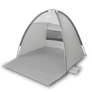 vidaXL Beach Tent 3-Person Grey Waterproof