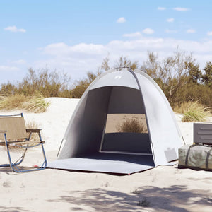 vidaXL Beach Tent 3-Person Grey Waterproof