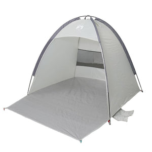 vidaXL Beach Tent 3-Person Grey Waterproof