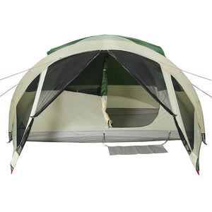 vidaXL Family Tent Tunnel 6-Person Green Waterproof