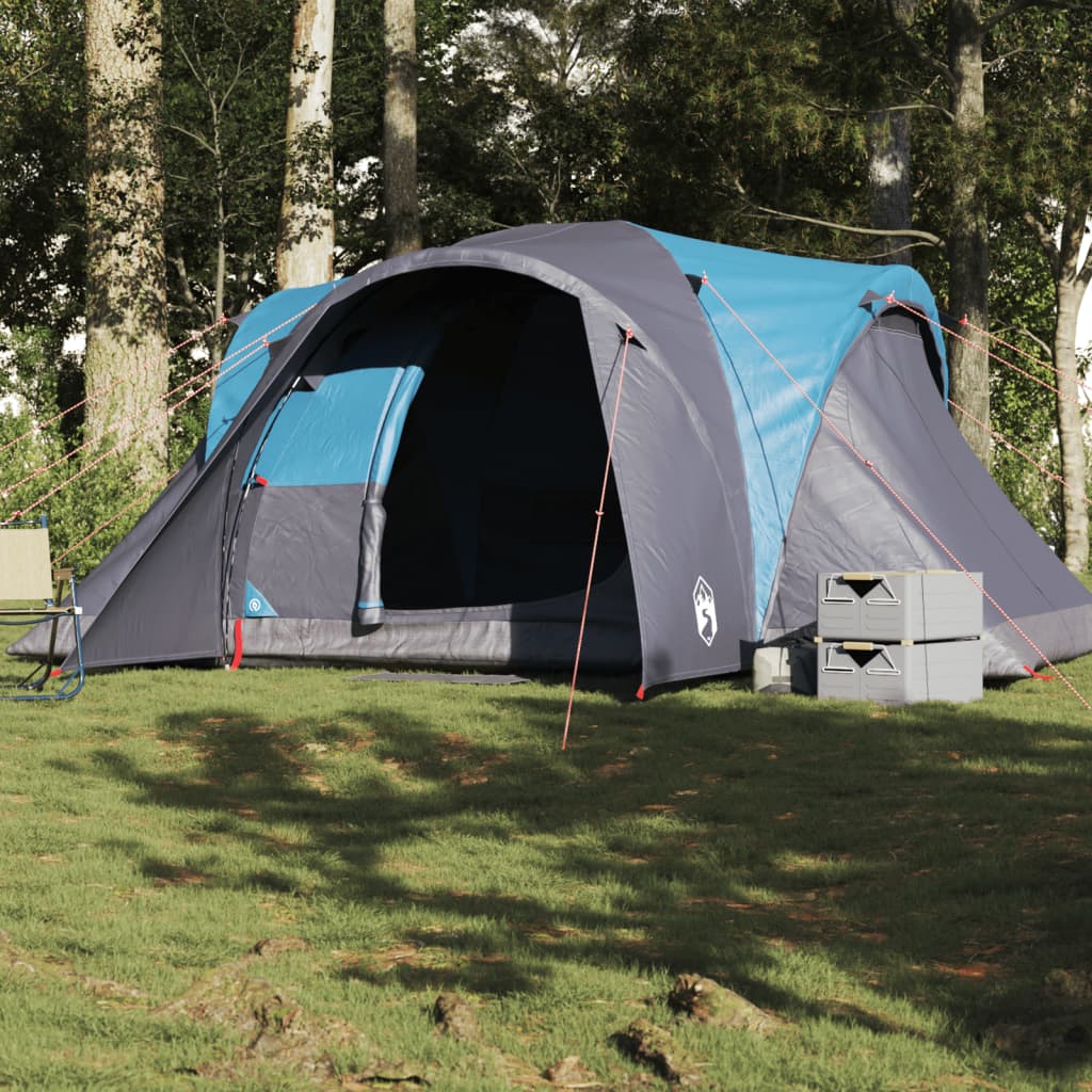 vidaXL Family Tent Dome 6-Person Blue Waterproof