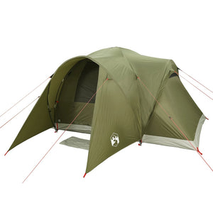 vidaXL Family Tent Dome 6-Person Olive Green Waterproof