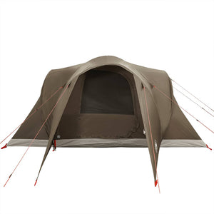 vidaXL Family Tent Dome 6-Person Brown Waterproof