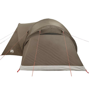 vidaXL Family Tent Dome 6-Person Brown Waterproof