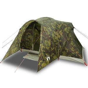 vidaXL Family Tent Dome 6-Person Camouflage Waterproof