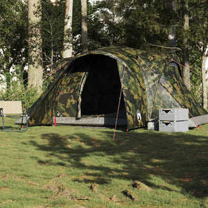 vidaXL Family Tent Dome 6-Person Camouflage Waterproof