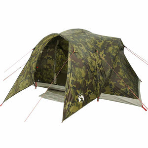 vidaXL Family Tent Dome 6-Person Camouflage Waterproof