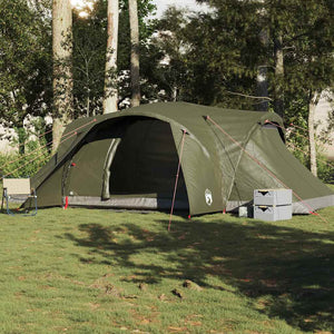 vidaXL Family Tent Dome 6-Person Olive Green Waterproof