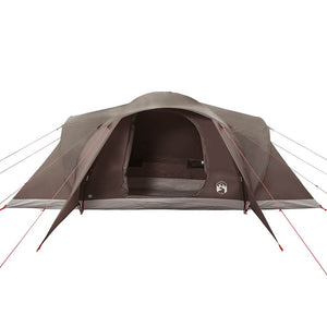 vidaXL Family Tent Dome 6-Person Brown Waterproof