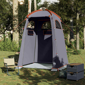 vidaXL Shower Tent Grey and Orange Waterproof