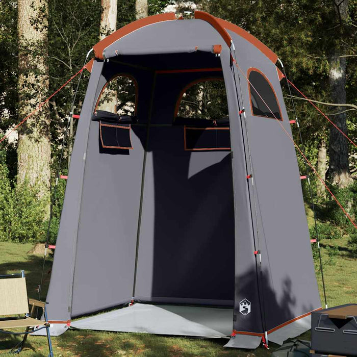 vidaXL Shower Tent Grey and Orange Waterproof