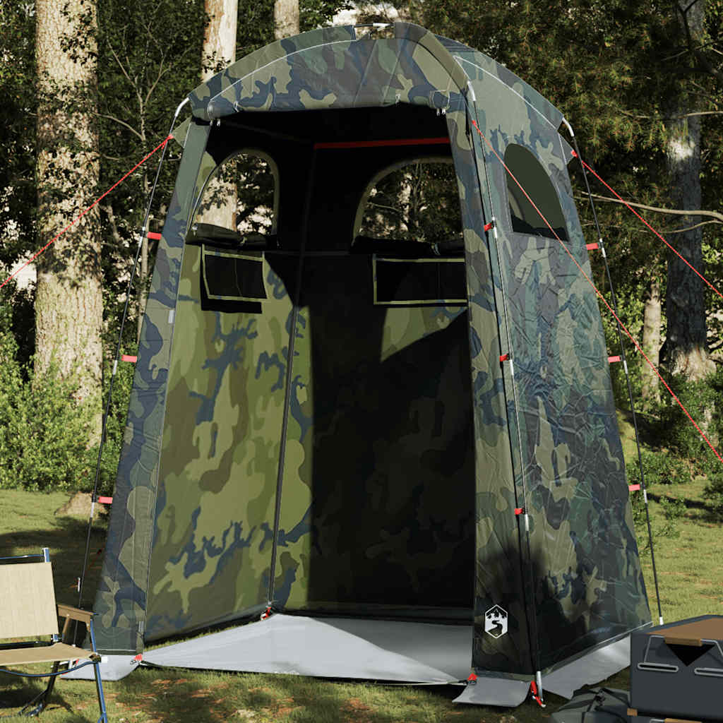 vidaXL Shower Tent Camouflage Waterproof