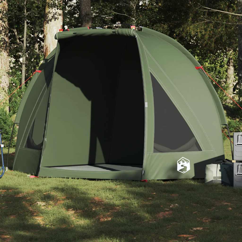 vidaXL Fishing Tent Olive Green Waterproof