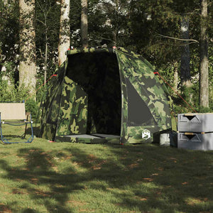 vidaXL Fishing Tent Camouflage Waterproof