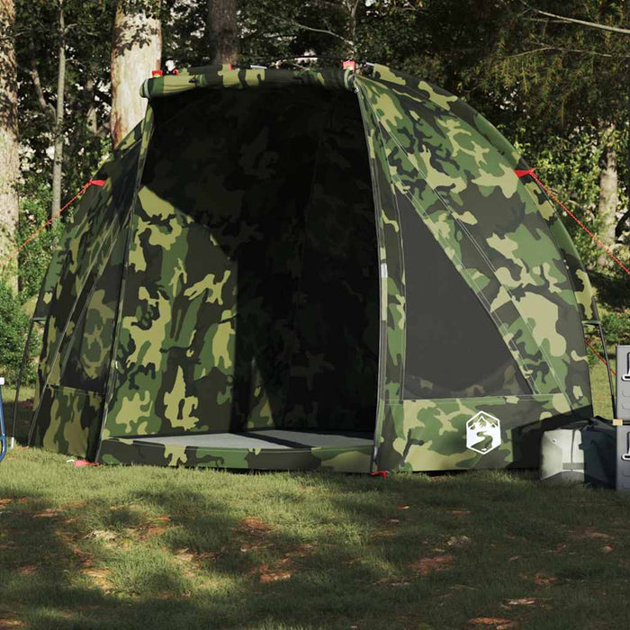 vidaXL Fishing Tent Camouflage Waterproof