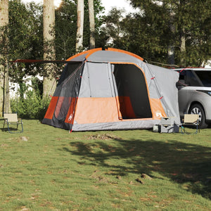 vidaXL Car Tent 4-Person Grey and Orange Waterproof