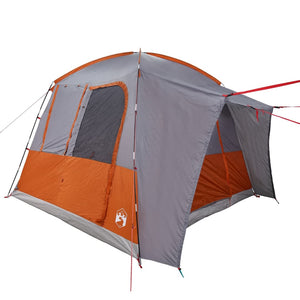 vidaXL Car Tent 4-Person Grey and Orange Waterproof