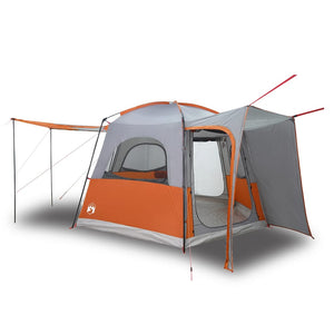 vidaXL Car Tent 4-Person Grey and Orange Waterproof