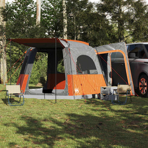 vidaXL Car Tent 4-Person Grey and Orange Waterproof