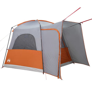 vidaXL Car Tent 4-Person Grey and Orange Waterproof