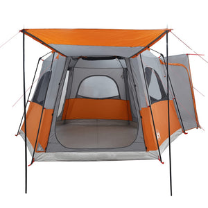 vidaXL Car Tent 4-Person Grey and Orange Waterproof