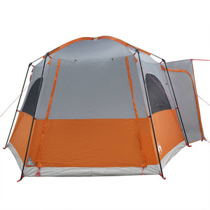 vidaXL Car Tent 4-Person Grey and Orange Waterproof