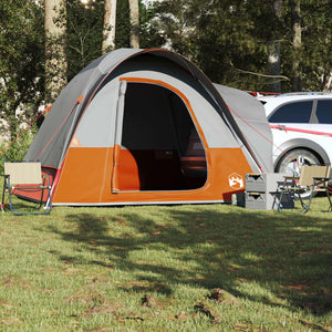 vidaXL Car Tent 4-Person Grey and Orange Waterproof