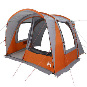 vidaXL Car Tent 4-Person Grey and Orange Waterproof