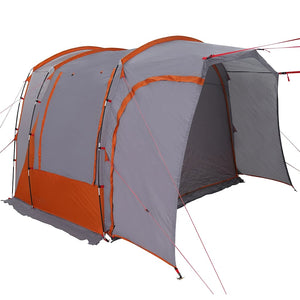 vidaXL Car Tent 4-Person Grey and Orange Waterproof