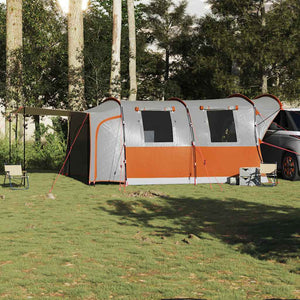 vidaXL Car Tent 4-Person Grey and Orange Waterproof