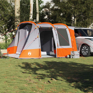 vidaXL Car Tent Grey and Orange Waterproof