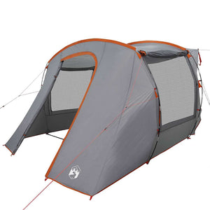 vidaXL Car Tent Grey and Orange Waterproof