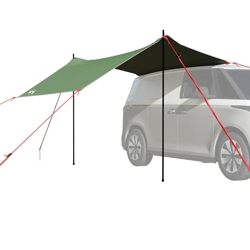 vidaXL Car Tent Green Waterproof