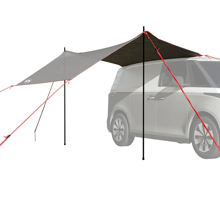 vidaXL Car Tent Grey and Orange Waterproof