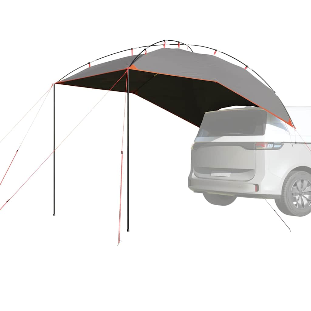 vidaXL Car Tent Grey and Orange Waterproof