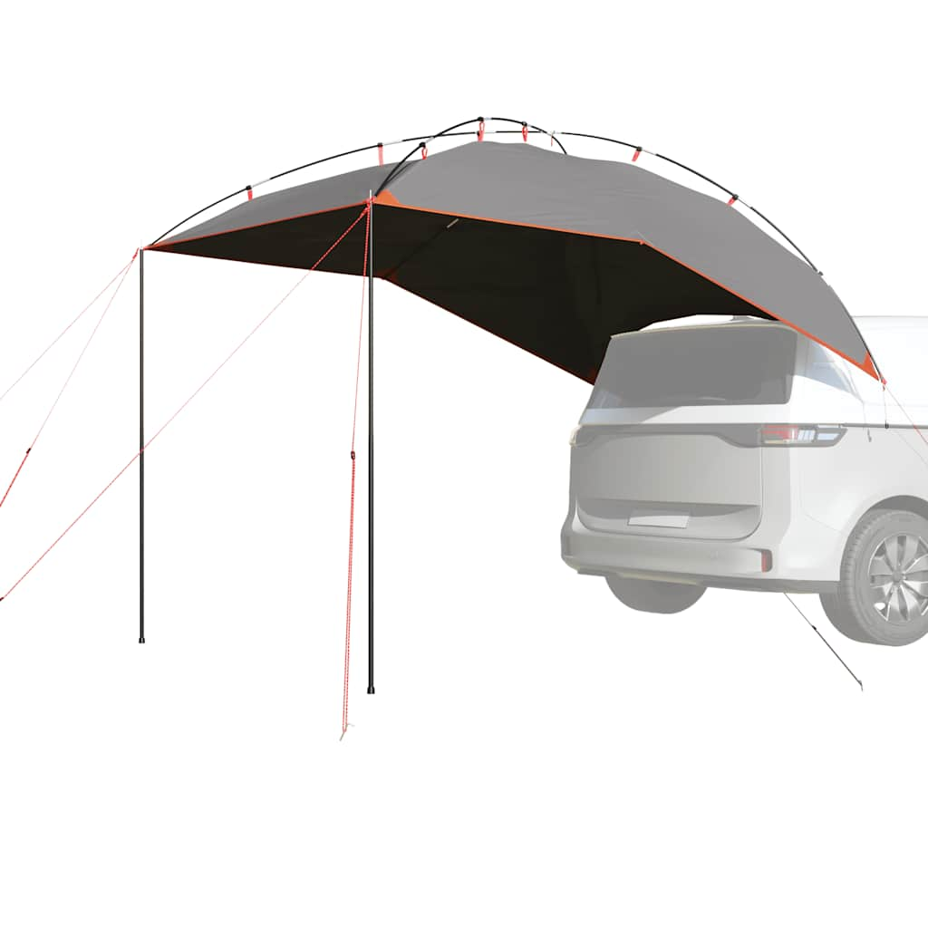 vidaXL Car Tent Grey and Orange Waterproof