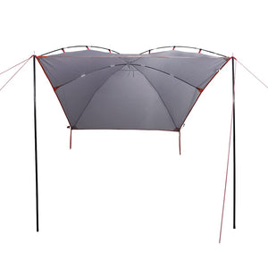 vidaXL Car Tent Grey and Orange Waterproof