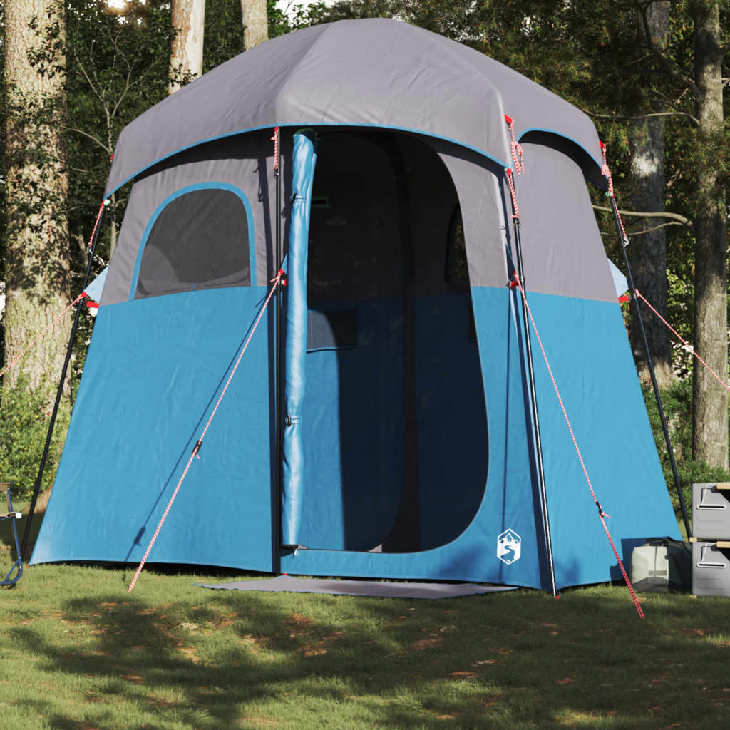 vidaXL Shower Tent 2-Person Blue Waterproof