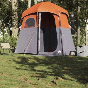 vidaXL Shower Tent 2-Person Grey and Orange Waterproof