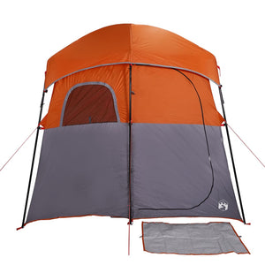 vidaXL Shower Tent 2-Person Grey and Orange Waterproof