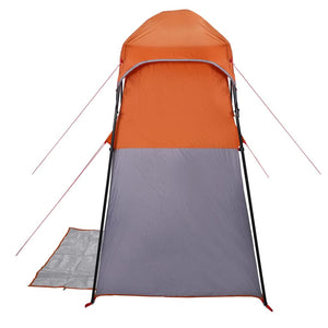 vidaXL Shower Tent 2-Person Grey and Orange Waterproof