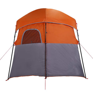 vidaXL Shower Tent 2-Person Grey and Orange Waterproof