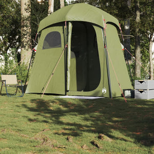 vidaXL Shower Tent 2-Person Olive Green Waterproof