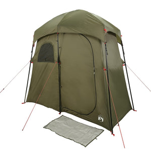 vidaXL Shower Tent 2-Person Olive Green Waterproof